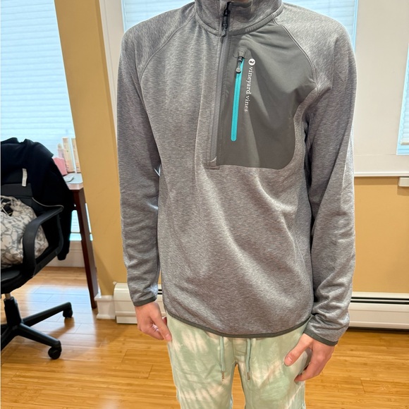 Grey Vineyard Vines Zip Up - Picture 2 of 5